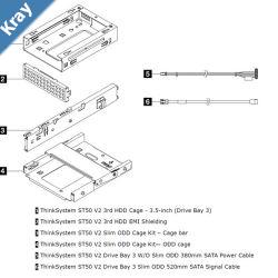 LENOVO ThinkSystem ST50 V2 3.5 Drive Bay 3 Cage  ODD Cage Kit