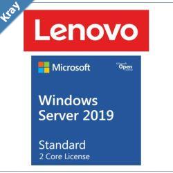 LENOVO Windows Server 2019 Standard Additional License 2 core No MediaKey Reseller POS Only ST50  ST250  SR250  ST550  SR530  SR550  SR65