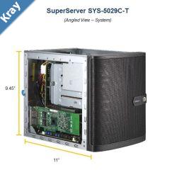 Supermicro Mini Tower SuperServer 5029CT Barebone Single E2100 Socket 4 x3.5 HDD HS 2 x DIMM C242 M.2 Dual Gbe 250w PSU