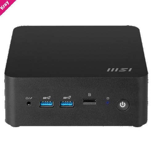 MSI Cubi NUC 1M Barebone Mini PC, Intel Core 3-100U, 6C/8T up to 4.7GHz, 2x DDR5 SODIMM, 2x M.2 SSD, WiFi 6E, BT 5.3, Dual HDMI, Thunderbolt, No OS