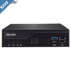 Shuttle DH610 Slim Mini PC 1L BareboneIntel 12th13th Gen  2xDDR4 2.5 HDDSSD bay 2xLAN 1G  2.5G 2xRS232RS422485 HDMI 2xDP 120W Vesa M