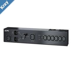 APC Service Bypass PDU 2U 3000VA Load Capacity 230V16A Input 1x IEC C19  6x IEC C13 Outlets