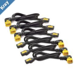 APC Locking Power Cord Kit C13 to C14 90 Degree 1.2M Length 6 Pack