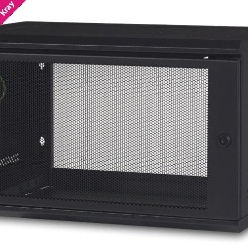 APC NetShelter 6U Wallmount Rack Enclosure Cabinet, Single Hinged, Switch Depth, Unassembled