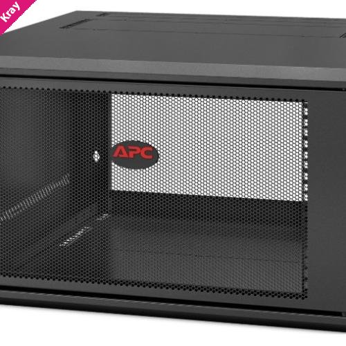 APC NetShelter 6U Wallmount Rack Enclosure Cabinet Single Hinged Server Depth