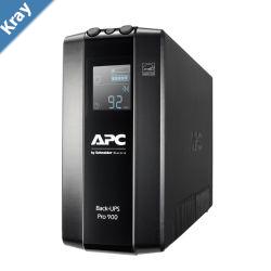 APC BackUPS Pro 900VA540W Line Interactive UPS Tower 230V10A Input 6x IEC C13 Outlets Lead Acid Battery LCD AVR