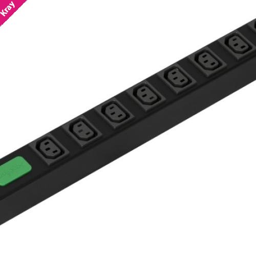 Easy Rack PDU, Basic, Horizontal, 1 Phase, 3.7kW, 230V, 16A, 8 x C13 outlets, IEC60320 C20 inlet
