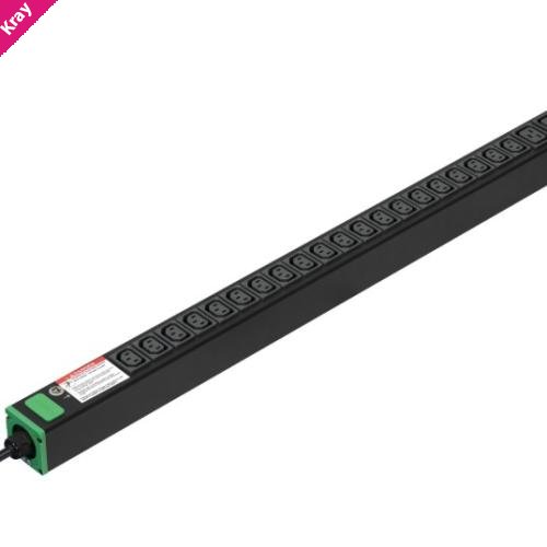Easy Rack PDU, Basic, Vertical, 1 Phase, 3.7kW, 230V, 16A, 20 x C13 and 4 x C19 outlets, IEC60309 PLUG
