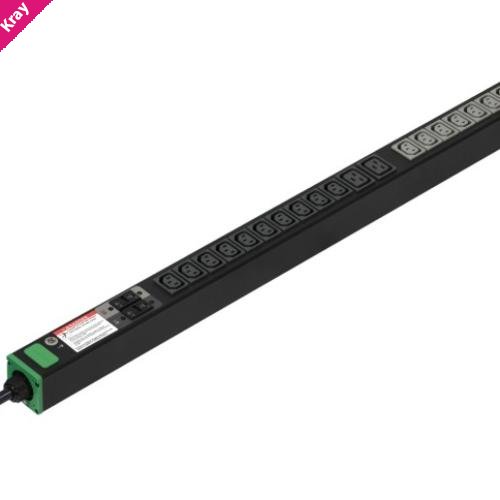 Easy Rack PDU, Basic, Vertical, 1 Phase, 7.4kW, 230V, 32A, 20 x C13 and 4 x C19 outlets, IEC60309 PLUG