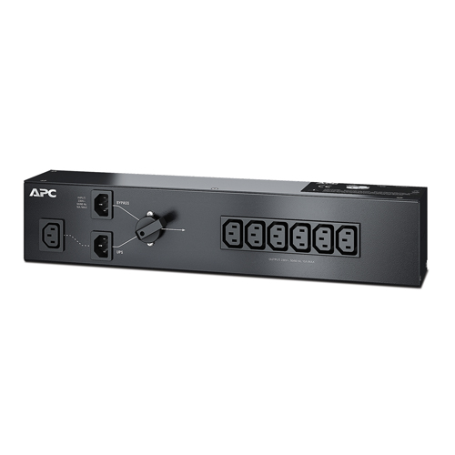 APC Service Bypass PDU 2U 1500VA Load Capacity 230V10A Input 6x IEC C13 Outlets