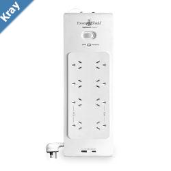 PowerShield PSZ8U2 ZapGuard 8 Way Power Surge Filter Board USB A  C  Connectors Wide Spaced Sockets Wall Mountable60000 Connected Equipment