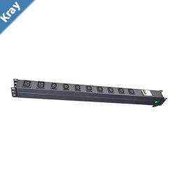 Powershield 10 Outlet Vertical IEC PDU C20 Input 8x 10A IEC C13  2x 16A IEC C19 2m power cord 0RU Black