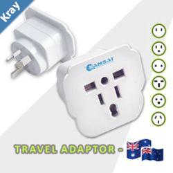 Sansai Travel Adaptor for 240V equipment from Britain USA Europe Japan China HongKong Singapore Korea  Italy to use in Australia.