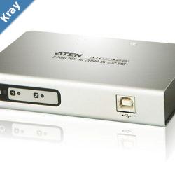 Aten Serial Hub 2 Port USB to RS232 Converter w 1.8m cable Supports HotSwapping  Plug and Play