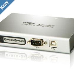 Aten Serial Hub 4 Port USB to RS232 Converter w 1.8m cable Supports HotSwapping  Plug and Play