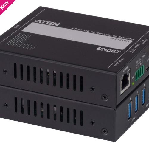 Aten 4-Port USB 3.2 Gen 1 Cat 6A Extender (up to 100 m)