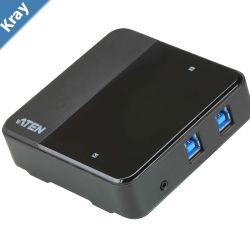 Aten Peripheral Switch 2x4 USB 3.1 Gen1 2x PC 4x USB 3.1 Gen1 Ports Remote Port Selector Plug and Play