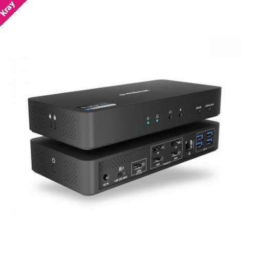 mbeat® mbeat USB-C Triple 4K Display Docking Station Triple 4K@60Hz  1 × HDMI 2.0  Host Port: 1 × USB-C 10Gbps 2 × USB-C 10Gbps 4 × USB-A 5Gbps