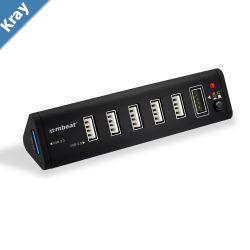 mbeat 7Port USB 3.0  USB 2.0 Hub with 2.1A Smart Charging Function  Lightning Speed USB 3.0 Data Transfer Technology