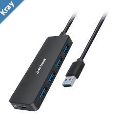 mbeat 4Port USB 3.0 Hub with USBC DC Port  Compact and Portable Design  Expandable Connectivity