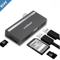 mbeat  Essential 5IN1 USB C Hub  USB hub 2.0 3.0 SDTF Card Reader Supports SDXC MicroSDXC