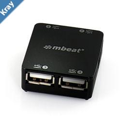 mbeat 4 Port USB 2.0 Hub  USB 2.0 Plug and Play High Speed Interface Ideal for NotbookPCMAC users