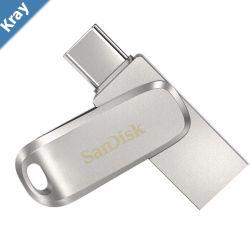 SanDisk 256GB Ultra Dual Drive Luxe USBC  USBA Flash Drive Memory Stick 150MBs USB3.1 TypeC Swivel for Android Smartphones Tablets Macs PCs