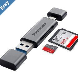 Simplecom CR402 SuperSpeed USBC and USBA SDMicroSD Card Reader USB 3.2 Gen 1 USB 3.0