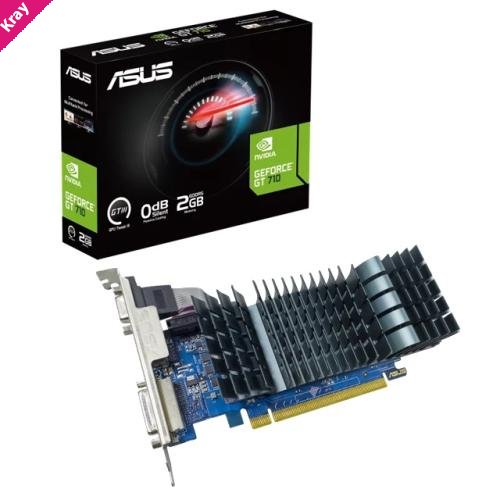 ASUS nVidia GeForce® GT 710 2GB GDDR5 EVO low-profile graphics card for silent HTPC builds