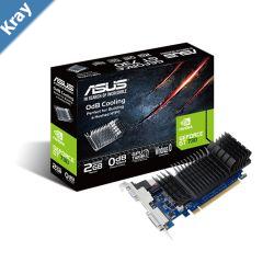 ASUS nVidia GeForce GT730SL2GD5BRK 2GB GDDR5 Low Profile Graphics Card with Bracket For Silent HTPC Build With IO Port Brackets