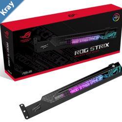 ASUS ROG Strix Graphics Card Holder Eliminates GPU Sag Easy Installation Aura Sync Compatible Laseretched ROG Logo