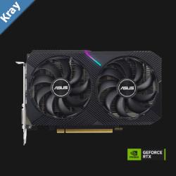 ASUS nVidia GeForce DUALRTX30508GV2 RTX 3050 V2 8GB GDDR6 with two powerful Axialtech fans and a 2slot design for broad compatibility
