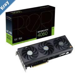 ASUS nVidia GeForce PROARTRTX4060O8G RTX4060 OC edition 8GB GDDR6 2550 Mhz Boost Clock RAM 17 Gbps 3xDP 1xHDMI