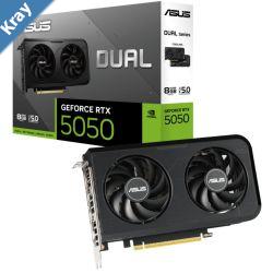 ASUS nVidia GeForce DUALRTX50508G 8GB GDDR6 2572MHz Boost Clock RAM 20Gbps 421AI TOPs Digital Max Resolution 7680 x 4320