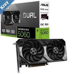 ASUS nVidia GeForce DUALRTX5060O8G OC mode 2565MHz 8GB GDDR7 OpenGL4.6