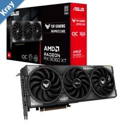 ASUS AMD Radeon TUFRX9060XTO16GGAMING RX 9060 XT OC Edition 16GB GDDR6 128bit Military Grade Components PCIe 5.0