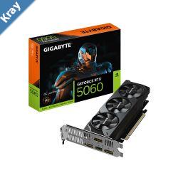 Gigabyte GeForce RTX 5060 OC Low Profile 8G 2512 MHz CUDA 3840 28 Gbps GDDR7 128 bit PCIE 5.0 PSU 450W DisplayPort 1.4a 1 HDMI 2.1b x1