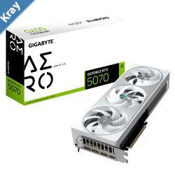 Gigabyte GeForce RTX 5070 AERO OC 12G 2625 MHz CUDA  6144 128 Gbps GDDR7192 bit PCIE 5.0 PSU 750W DisplayPort 2.1b 3 HDMI 2.1b 1
