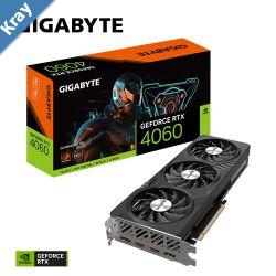 Gigabyte nVidia GeForce RTX 4060 Gaming OC8GD GDDR6 Video Card PCIE 4.0 TBD Core Clock 2x DP 1.4a 2x HDMI 2.1a