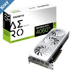 Gigabyte nVidia GeForce RTX 4060 Ti AERO OC 16GD GDDR6 Video Card PCIE 4.0 2535 MHz Core Clock 2x DP 1.4a 2x HDMI 2.1a