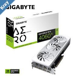 Gigabyte nVidia GeForce RTX 4060 Ti AERO OC 8GD GDDR6 Video Card PCIE 4.0 2580MHz Core Clock 2x DP 1.4a 1x HDMI 2.1a