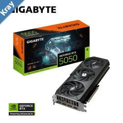 Gigabyte GeForce RTX 5050 GAMING OC 8G 20 Gbps GDDR6 128 bit PCIE 5.0 DirectX 12 API PSU 550W 8 Pin1 DisplayPort 2.1b 2 HDMI 2.1b 2