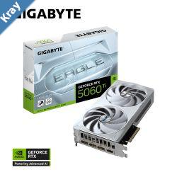 Gigabyte GeForce RTX 5060 Ti EAGLE OC ICE 8G 2617 MHz 28 Gbps GDDR7 128 bit PCIE 5.0 ATX PSU 650W DisplayPort 2.1b 3 HDMI 2.1b 1