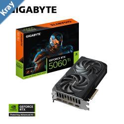 Gigabyte GeForce RTX 5060 Ti WINDFORCE OC 8G 2587 MHz CUDA 4608 28 Gbps GDDR7 128 bit PCIE 5.0 PSU 650W DisplayPort 2.1b 3 HDMI 2.1b 1