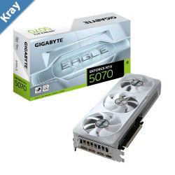 Gigabyte GeForce RTX 5070 EAGLE OC ICE SFF 12G 2587 MHz CUDA  6144 28 Gbps GDDR7 192 bit PCIE 5.0 ATX PSU 750W DisplayPort 2.1b HDMI 2.1b 1