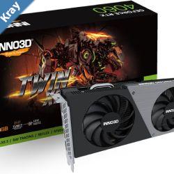 INNO3D nVidia GeForce RTX 4060 TWIN X2 V2 8G GDDR6 2460MHz Boost Clock RAM 17Gbps 3xDPHDMI 250x118x42mm 4060