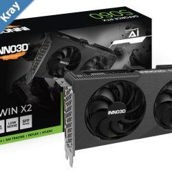 INNO3D nVidia GeForce RTX 5060 TWIN X2 8GB GDDR7  2497MHz Boost Clock RAM 28Gbps 3xDP 1xHDMI