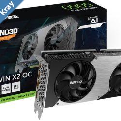 INNO3D nVidia GeForce RTX 5060 TWIN X2 OC 8GB GDDR7  2527MHz Boost Clock RAM 28Gbps 3xDP 1xHDMI