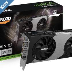 INNO3D nVidia GeForce RTX 5060 Ti TWIN X2 16GB GDDR7 2572MHz Boost Clock RAM 28Gbps 3xDP 1xHDMI