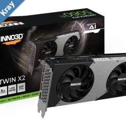 INNO3D nVidia GeForce RTX 5060 Ti TWIN X2 8GB GDDR7 2572MHz Boost Clock RAM 28Gbps 3xDP 1xHDMI